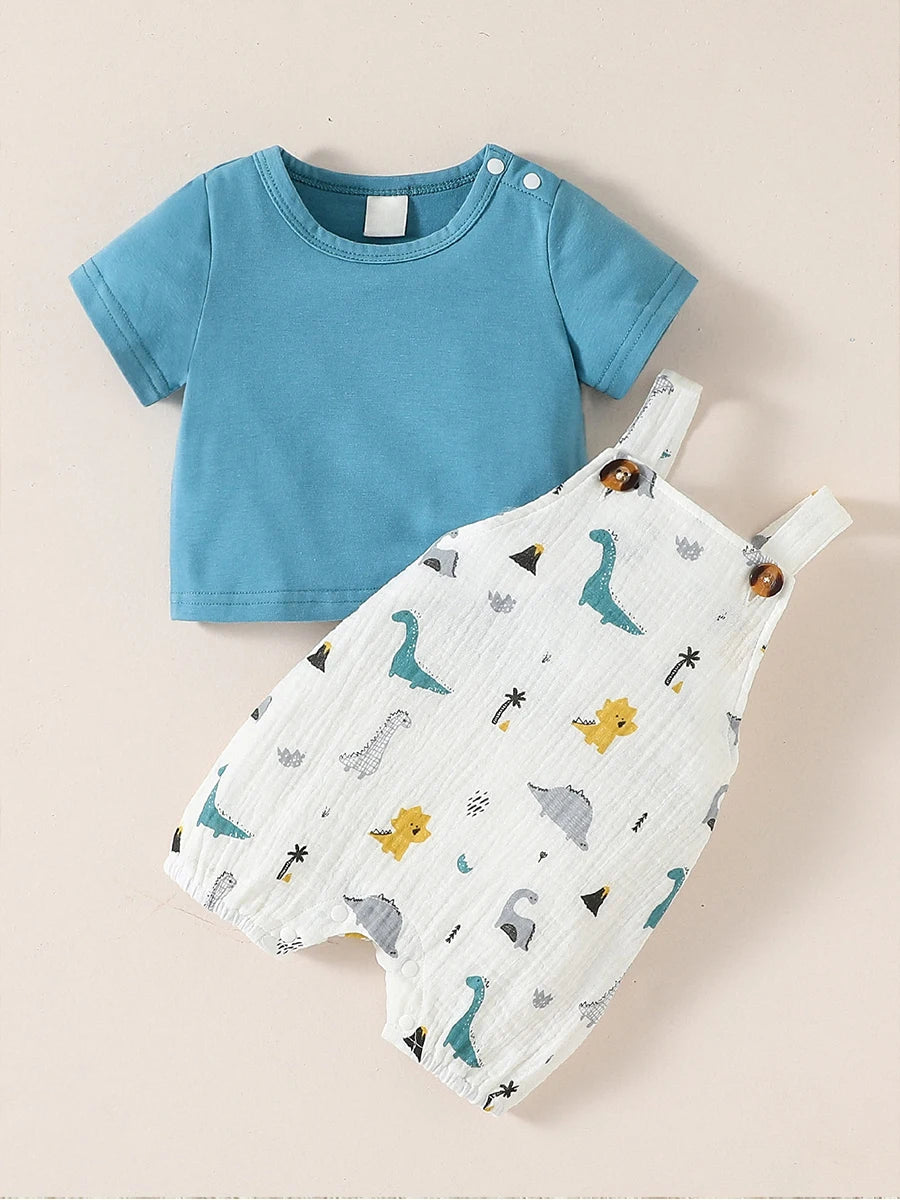 Conjunto de mono y camiseta de Verano