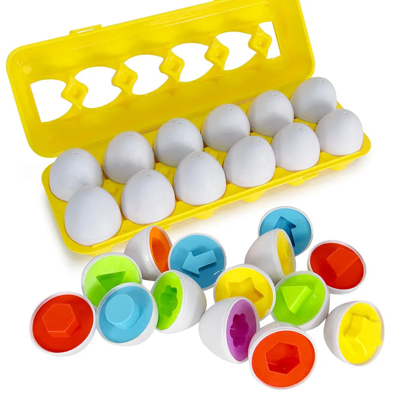 6/12PCS Montessori Huevos inteligentes