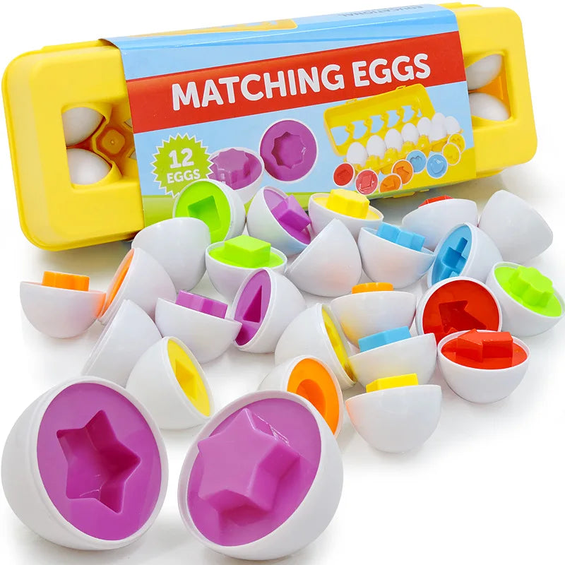 6/12PCS Montessori Huevos inteligentes
