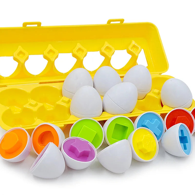 6/12PCS Montessori Huevos inteligentes