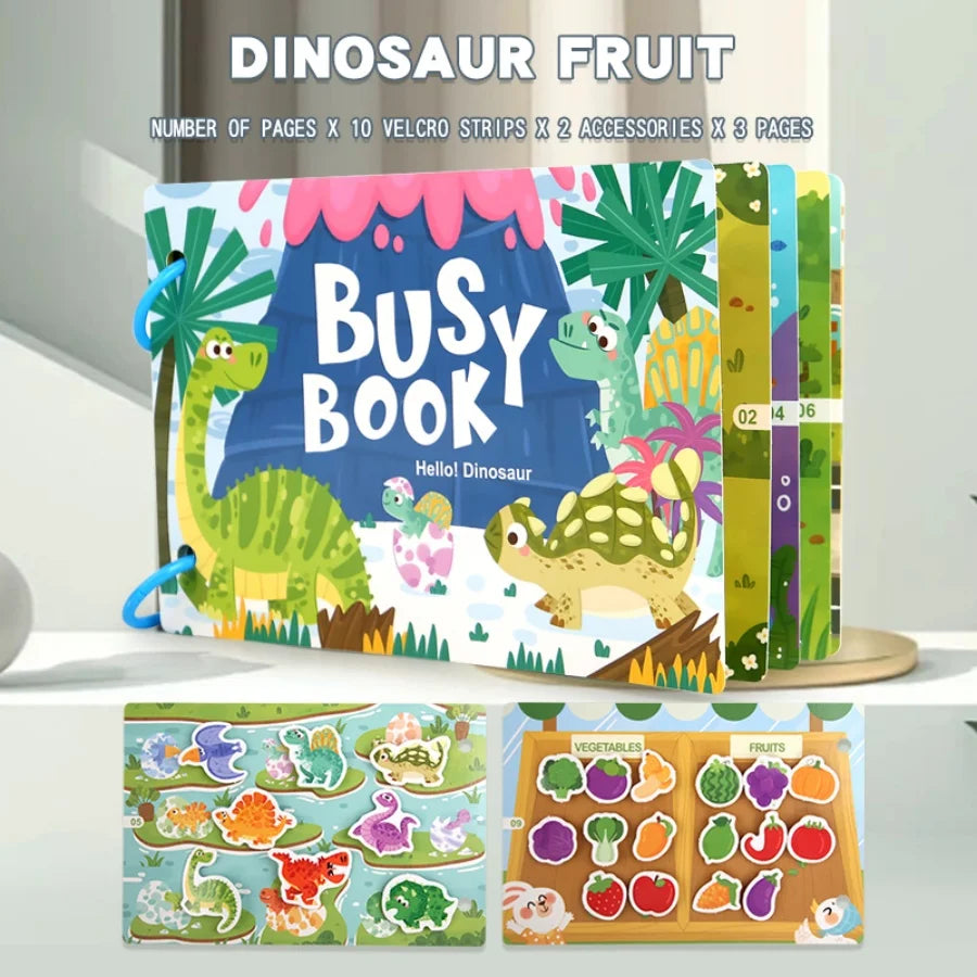 Rompecabezas Montessori ,Libro de palabras para Educación temprana para niños ,Ilustración con Pegatinas