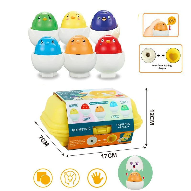 6/12PCS Montessori Huevos inteligentes