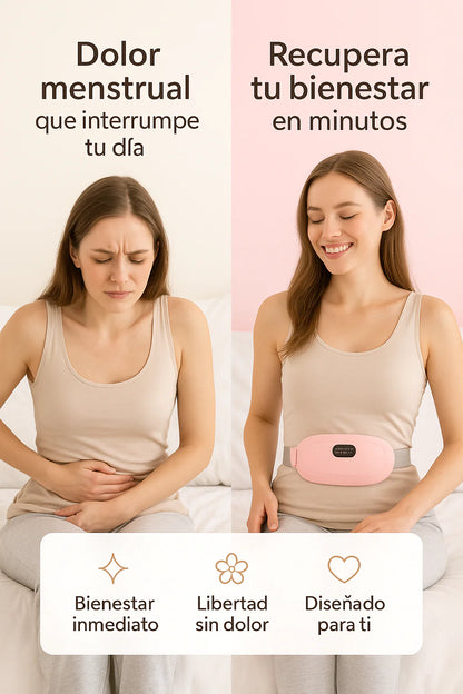 Cinturón de calor y masaje para el dolor menstrual.