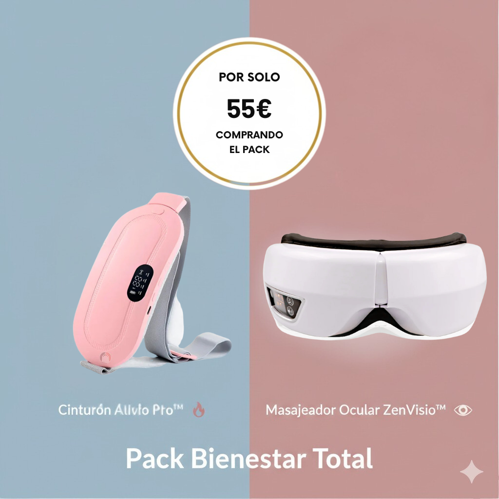 Pack Bienestar Total: Cinturón Alivio Pro™ + Masajeador Ocular ZenVisio™