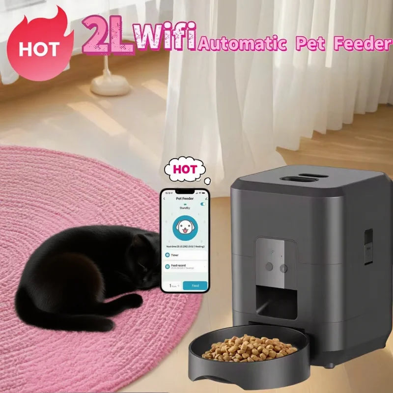 Dispensador de comida inteligente para mascotas🐾🤖, con alimentación lenta y control cuantitativo de comidas.2L