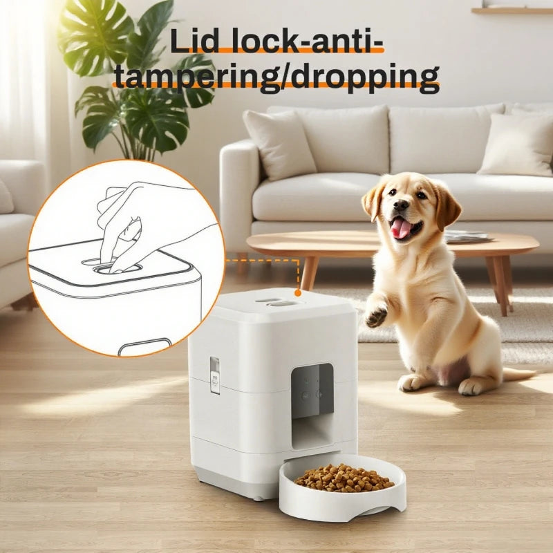Dispensador de comida inteligente para mascotas🐾🤖, con alimentación lenta y control cuantitativo de comidas.2L