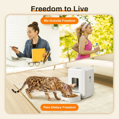 Dispensador de comida inteligente para mascotas🐾🤖, con alimentación lenta y control cuantitativo de comidas.2L
